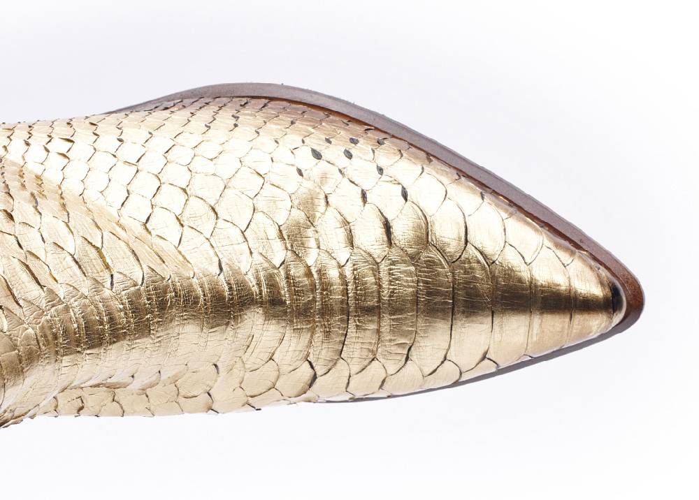 Jo Ghost Tronchetto Pitone Reticulatus Oro Italy