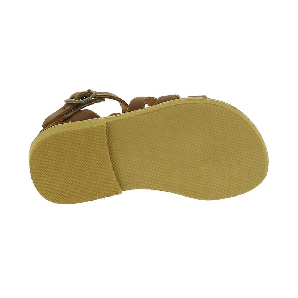 Lartigiano Del Cuoio Sandali gladiatore da bambino in pelle nubuck marrone chiusura con fibbia Prezzo Ridotto