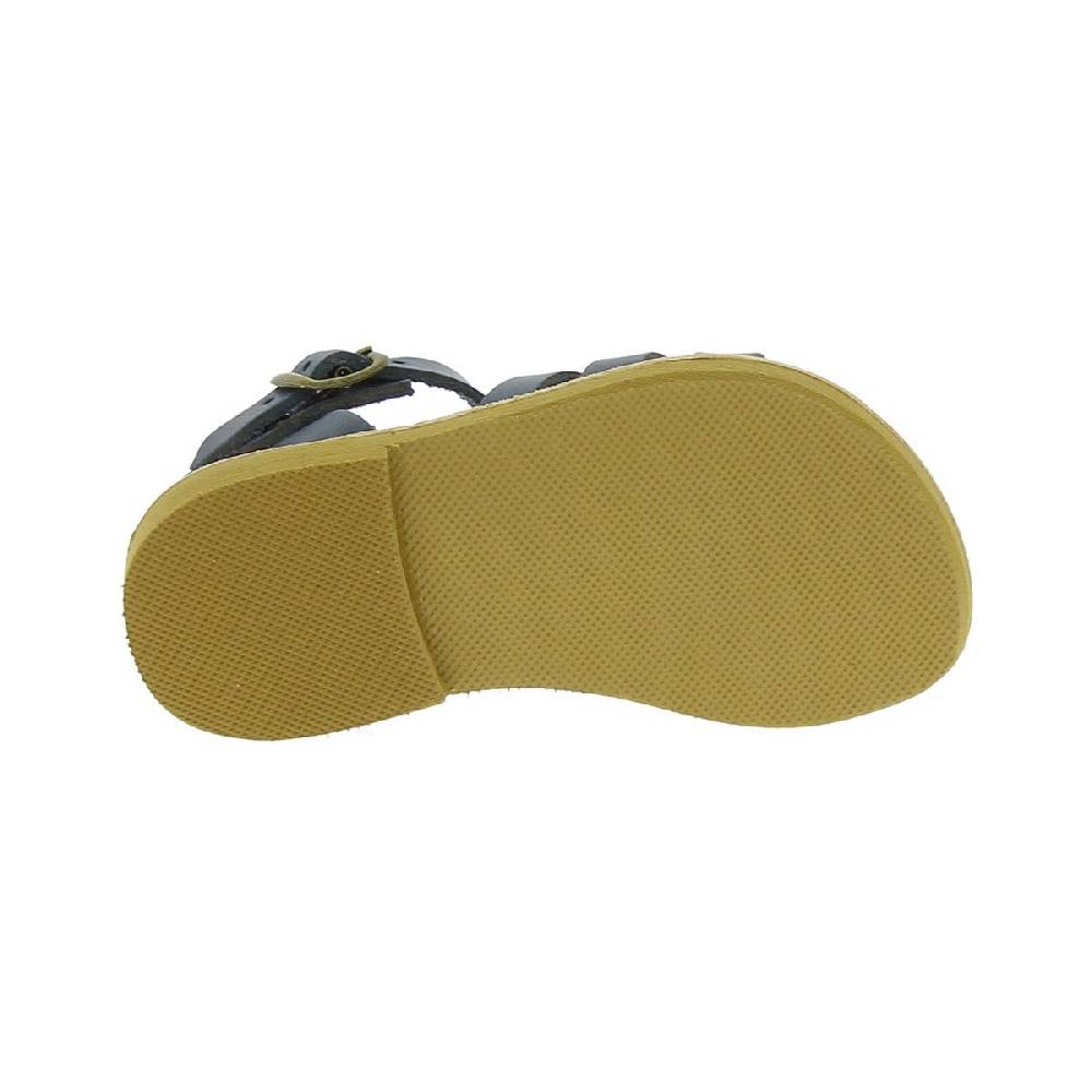 Lartigiano Del Cuoio Sandalo da bambino in morbida pelle nubuck blu chiusura con fibbia Presa