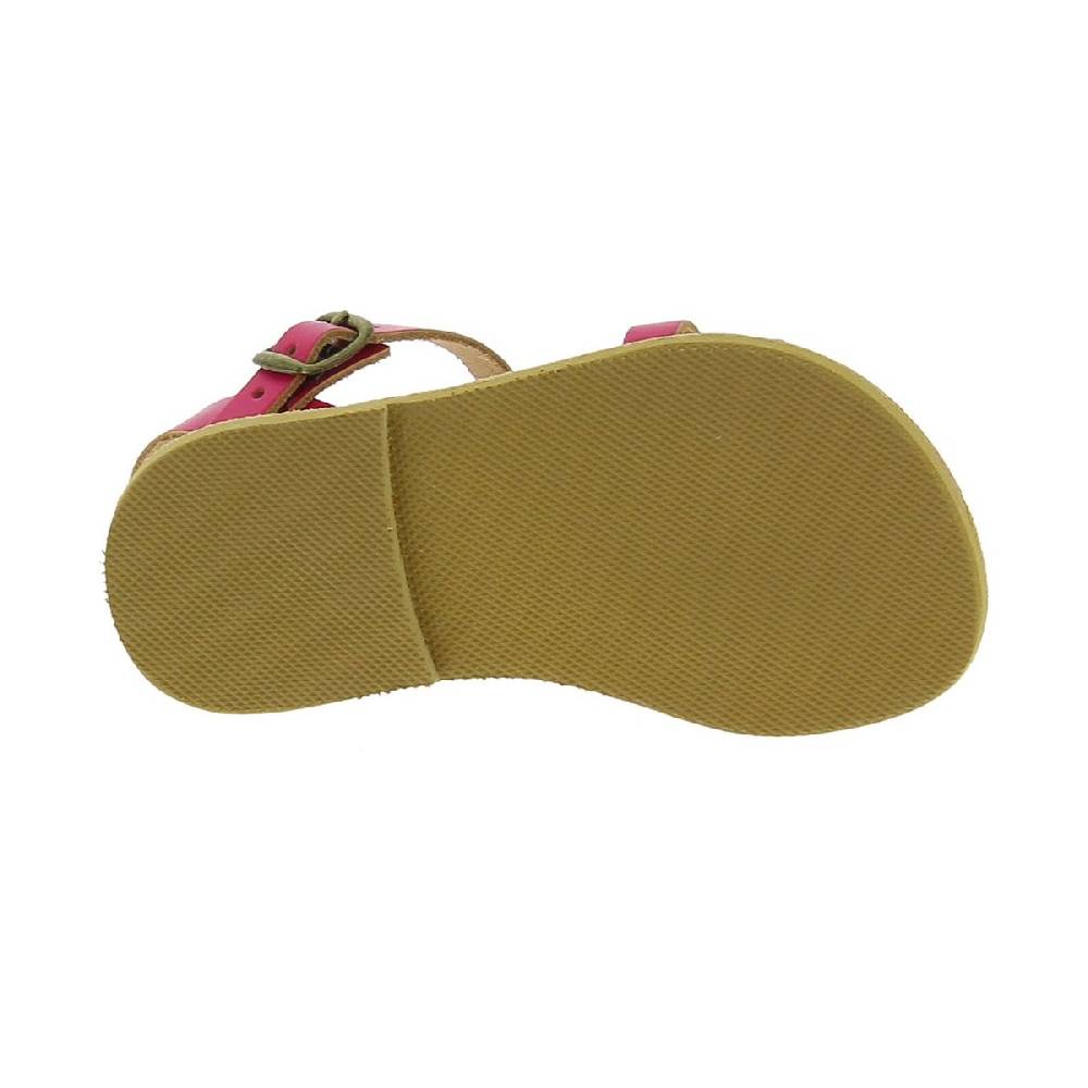 Lartigiano Del Cuoio Sandali intrecciati da bambina in pelle di vitello fucsia chiusura con fibbia Outlet