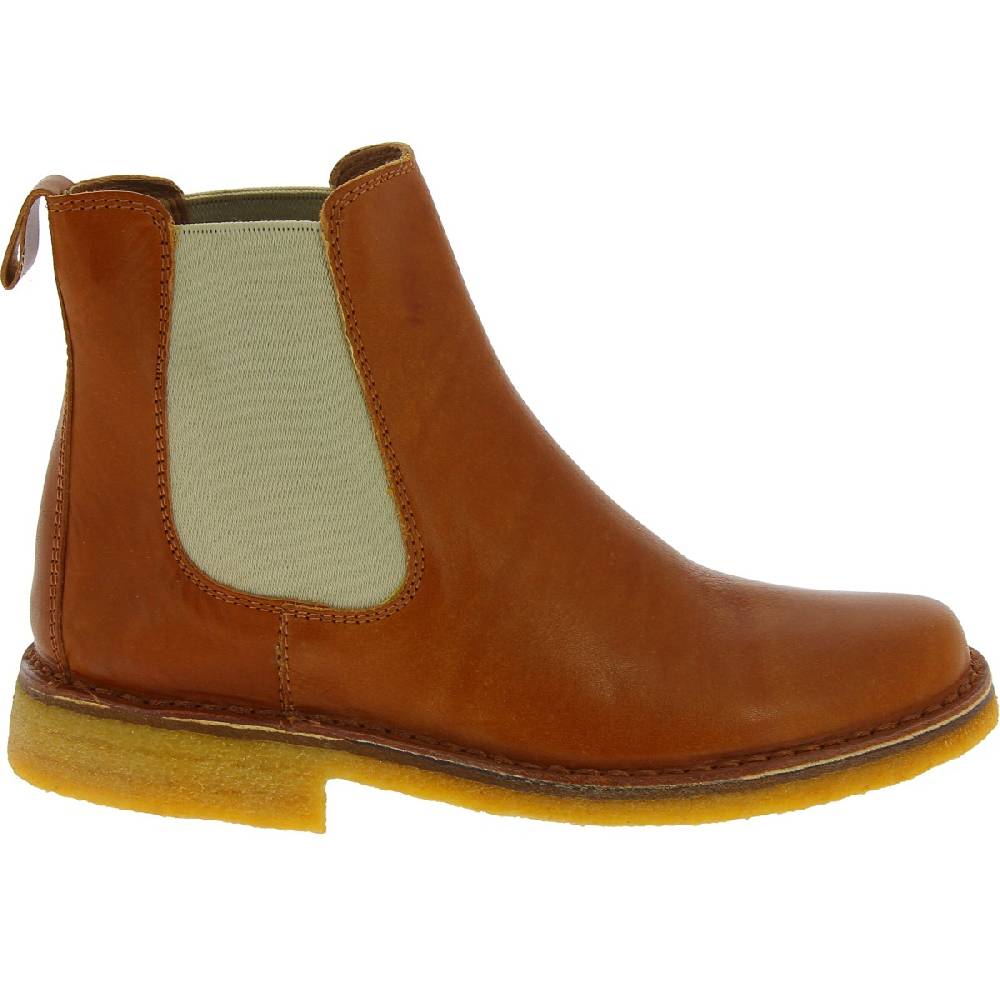 Lartigiano Del Cuoio Stivaletti chelsea donna in pelle marrone e suola in para artigianali Offerte