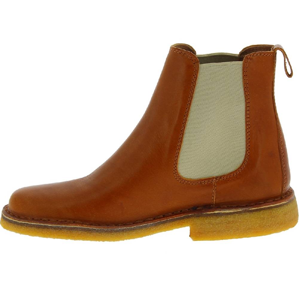 Lartigiano Del Cuoio Stivaletti chelsea donna in pelle marrone e suola in para artigianali Offerte