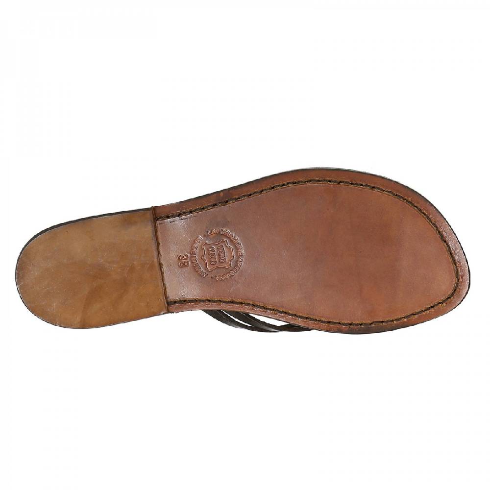 Lartigiano Del Cuoio Scarpe a schiava fatte a mano in pelle testa di moro Qualità