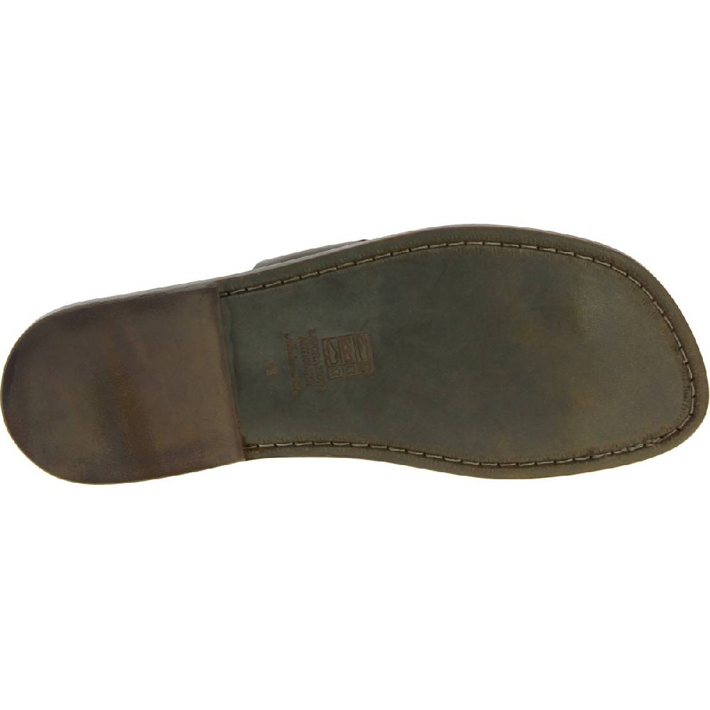 Lartigiano Del Cuoio Ciabatte infradito da uomo in pelle color fango fatti a mano Promozione Limitata
