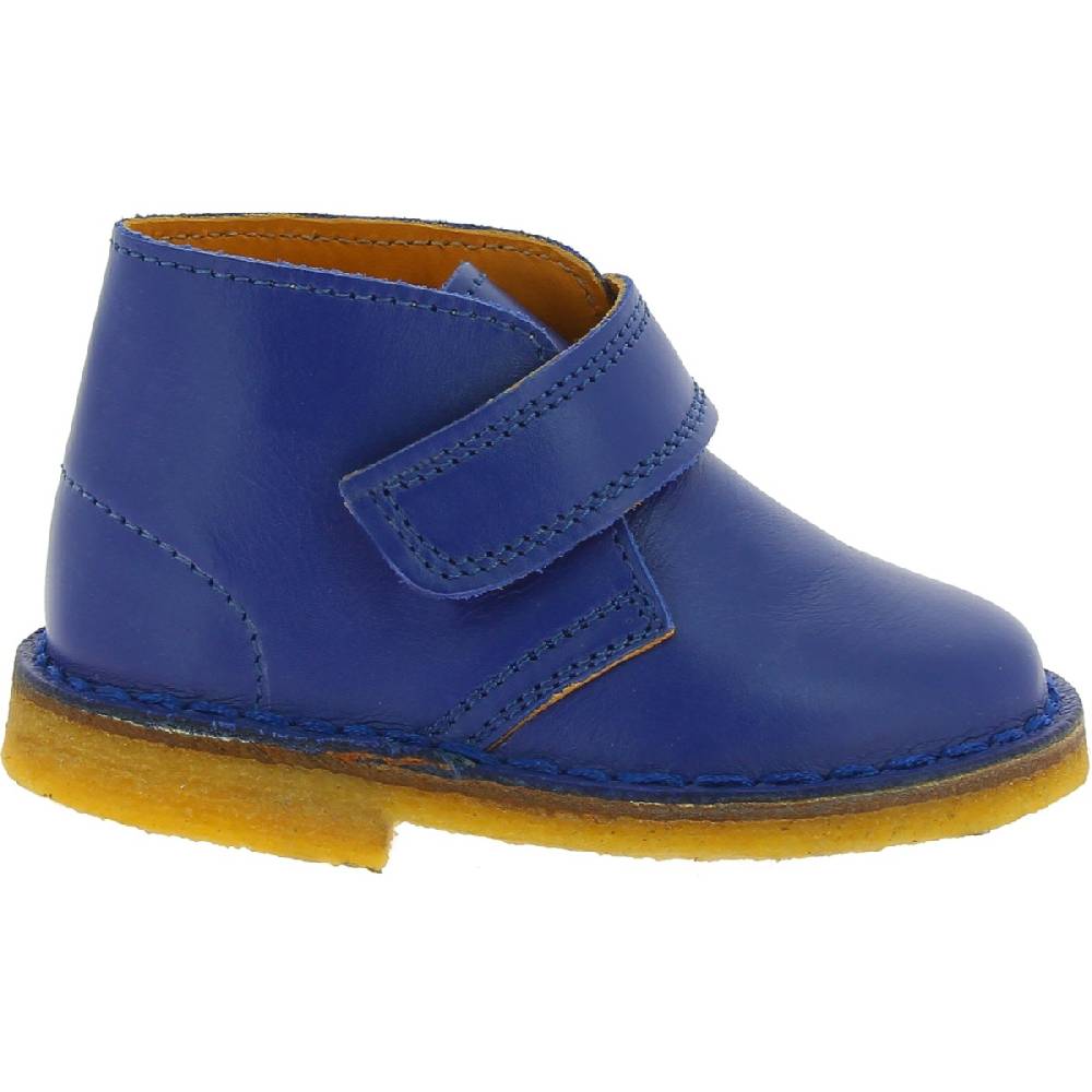 Lartigiano Del Cuoio Scarpe artigianali bambino in pelle blu fatte a mano in Italia Vendita Calda