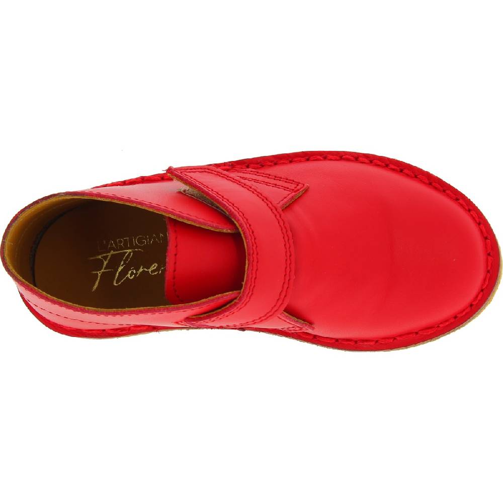Lartigiano Del Cuoio Scarponcini bambino bambina in pelle rossa fatti a mano in Italia Vendite Flash