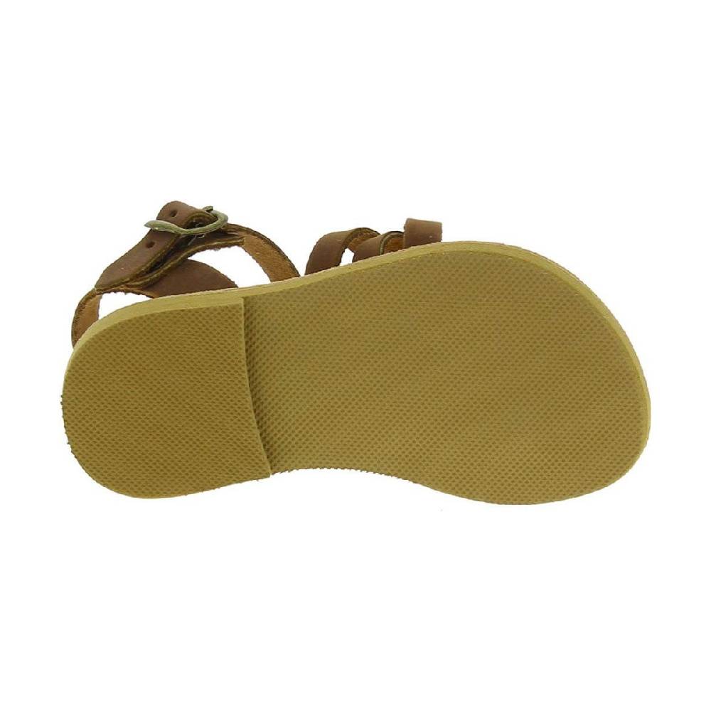 Lartigiano Del Cuoio Sandali intrecciati gladiatore da bambino in pelle nubuck marrone chiusura con fibbia Negozio