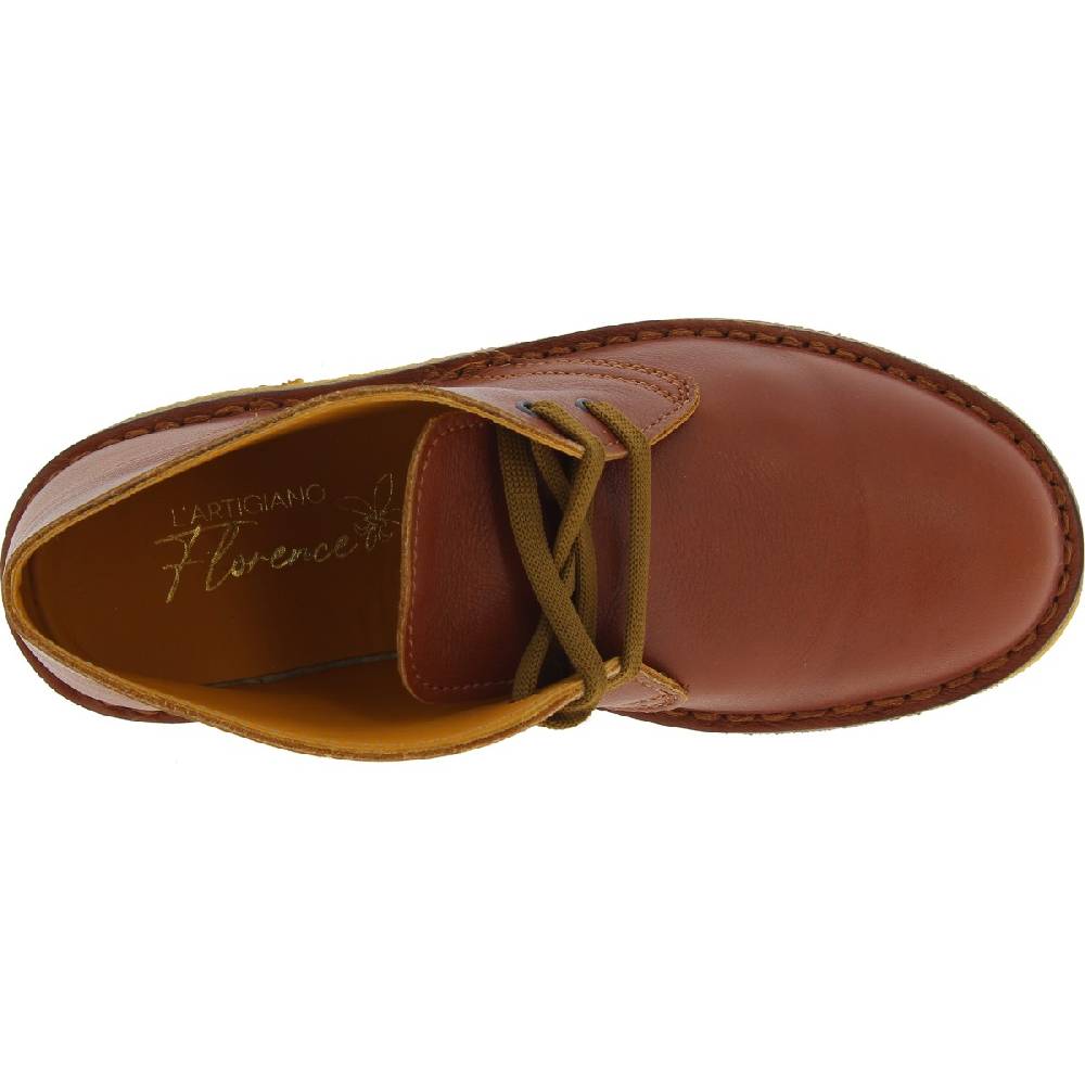 Lartigiano Del Cuoio Scarpe polacchine da bambino in pelle marrone fatte a mano in Italia In Saldo