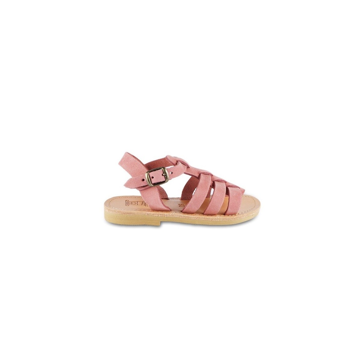 Lartigiano Del Cuoio Sandalo da bambina in morbida pelle nubuck rosa chiusura con fibbia 2025