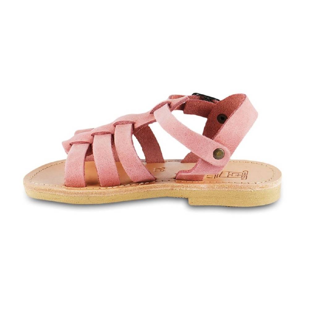 Lartigiano Del Cuoio Sandalo da bambina in morbida pelle nubuck rosa chiusura con fibbia 2025