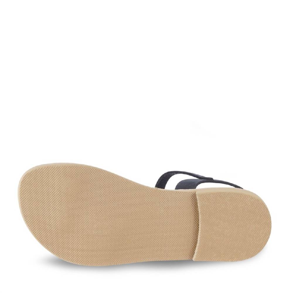 Lartigiano Del Cuoio Sandali infradito da bambino in pelle nubuk blu chiusura con fibbia In Linea