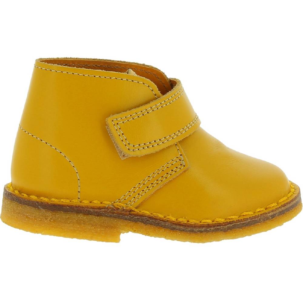 Lartigiano Del Cuoio Scarponcini vera pelle da bambino color giallo fatti a mano in Italia Qualità
