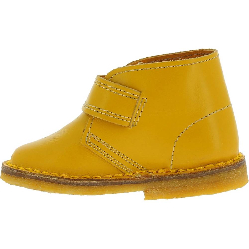 Lartigiano Del Cuoio Scarponcini vera pelle da bambino color giallo fatti a mano in Italia Qualità