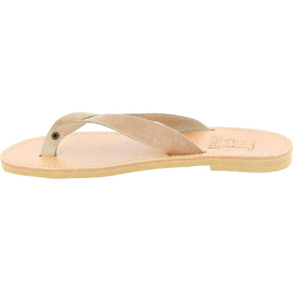 Lartigiano Del Cuoio Sandali infradito slip-on da uomo in pelle nabuk nude fatti a mano Soddisfazione Garantita
