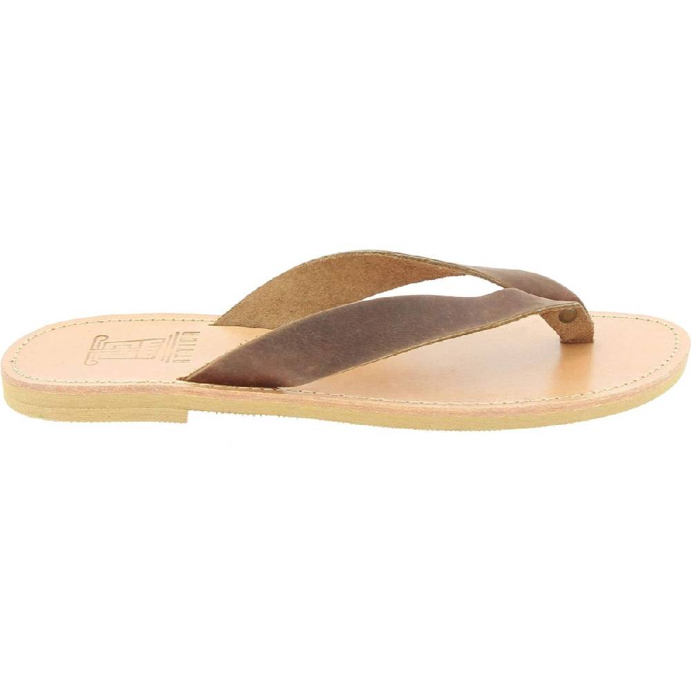 Lartigiano Del Cuoio Infradito uomo in nubuck testa di moro handmade in Greece Qualità Garantita