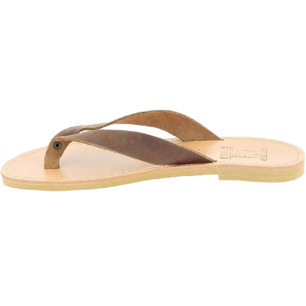 Lartigiano Del Cuoio Infradito uomo in nubuck testa di moro handmade in Greece Qualità Garantita