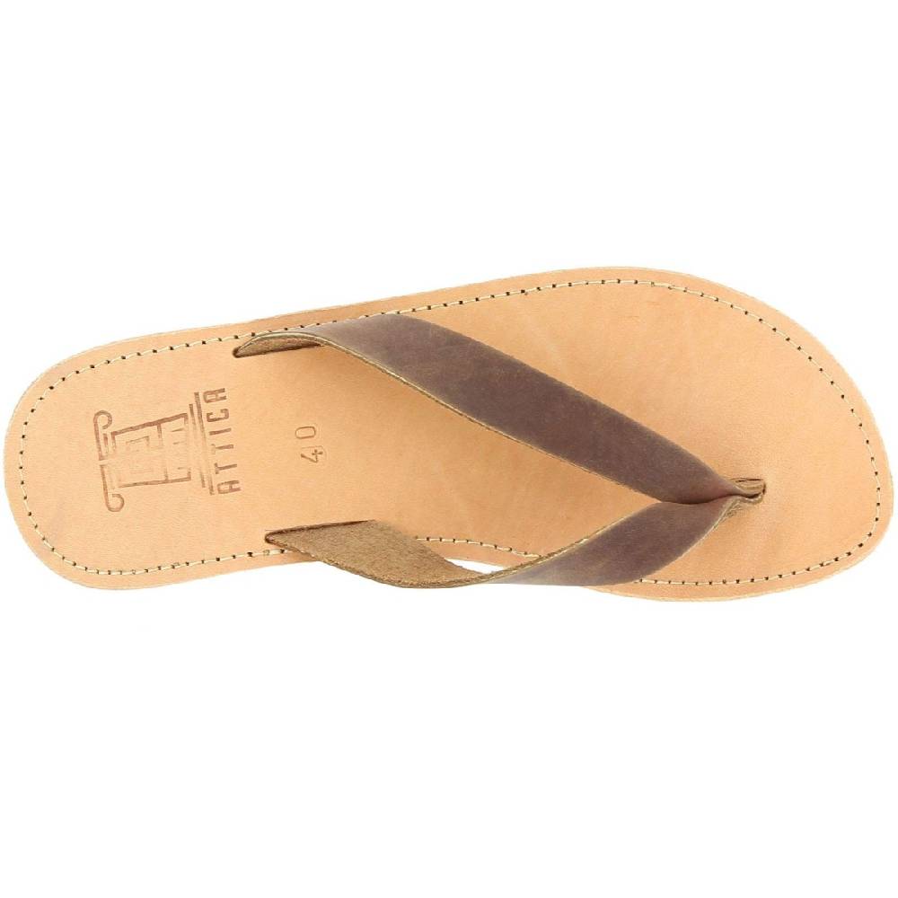 Lartigiano Del Cuoio Infradito uomo in nubuck testa di moro handmade in Greece Qualità Garantita