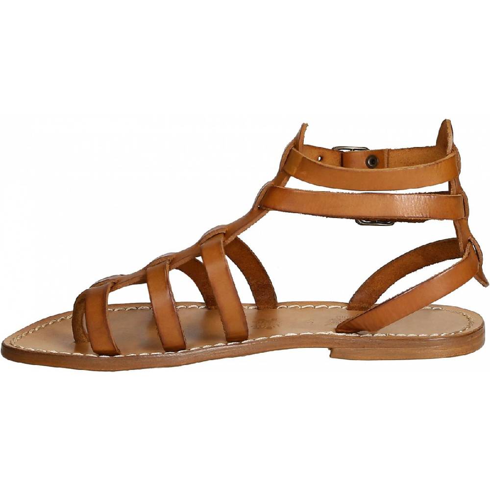 Lartigiano Del Cuoio Sandali gladiatore in pelle colore cuoio antico fatti a mano in Italia Outlet
