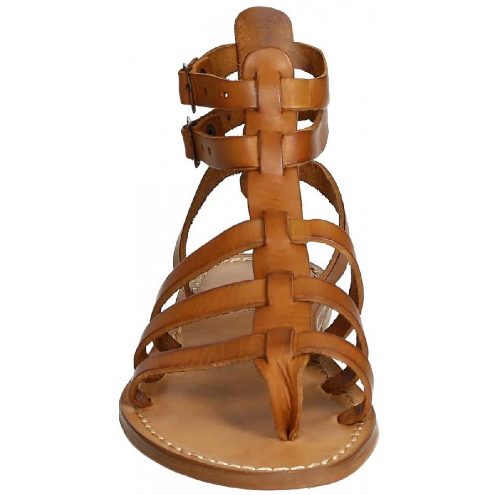 Lartigiano Del Cuoio Sandali gladiatore in pelle colore cuoio antico fatti a mano in Italia Outlet