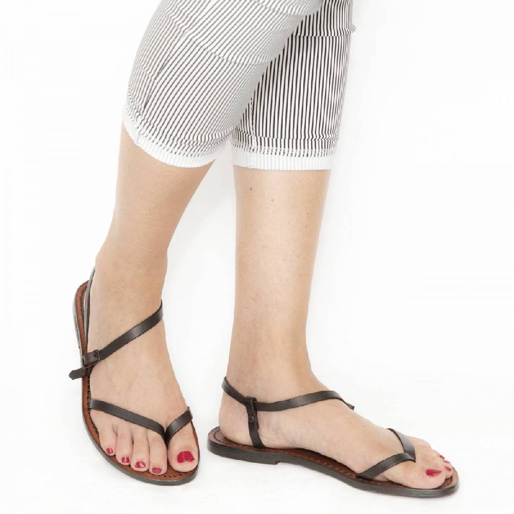 Lartigiano Del Cuoio Sandali schiava infradito da donna color testa di moro Vendite Flash