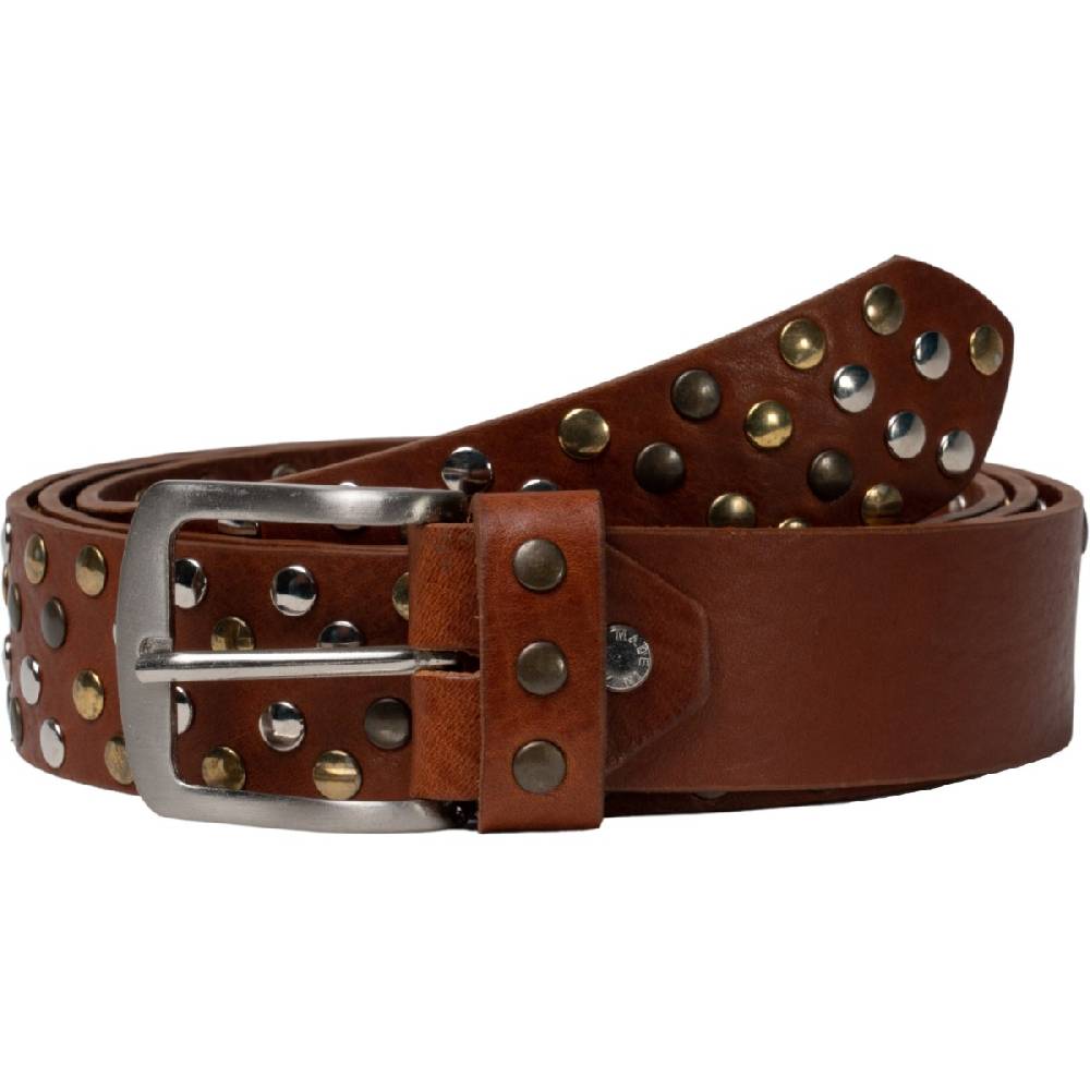Lartigiano Del Cuoio Cintura in cuoio con borchie in metallo unisex Moda