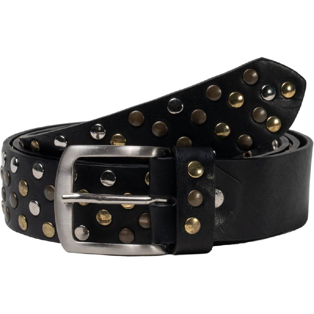 Lartigiano Del Cuoio Cintura in pelle nera con borchie metalliche unisex Italy