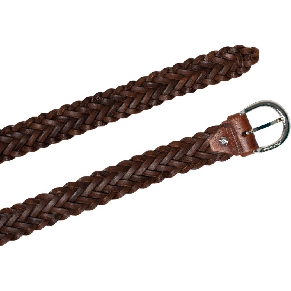 Lartigiano Del Cuoio Cintura da donna intrecciata a mano in cuoio con fibbia arrotondata in metallo Shopping Online