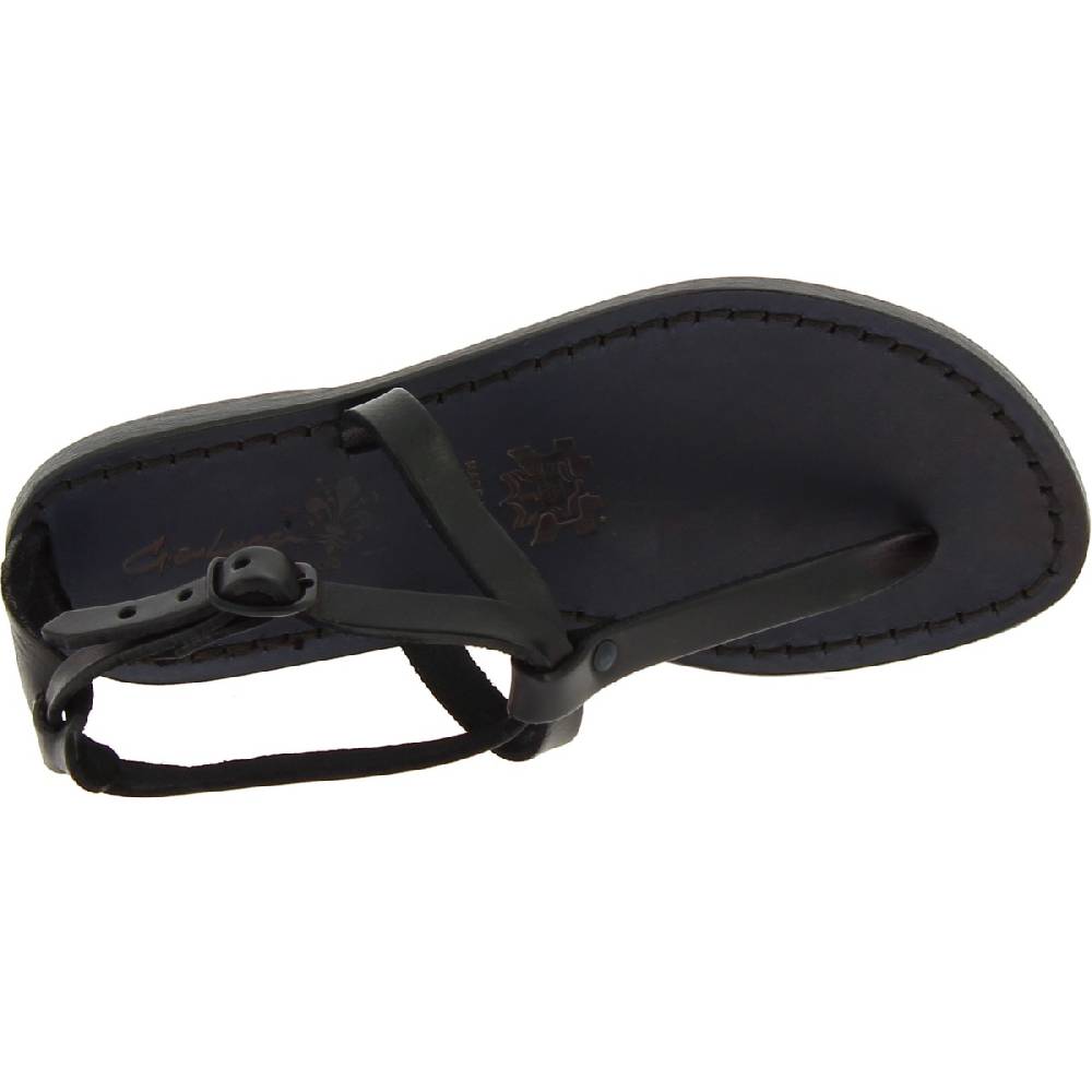 Lartigiano Del Cuoio Sandalo infradito da donna in pelle nero artigianali Hotsell