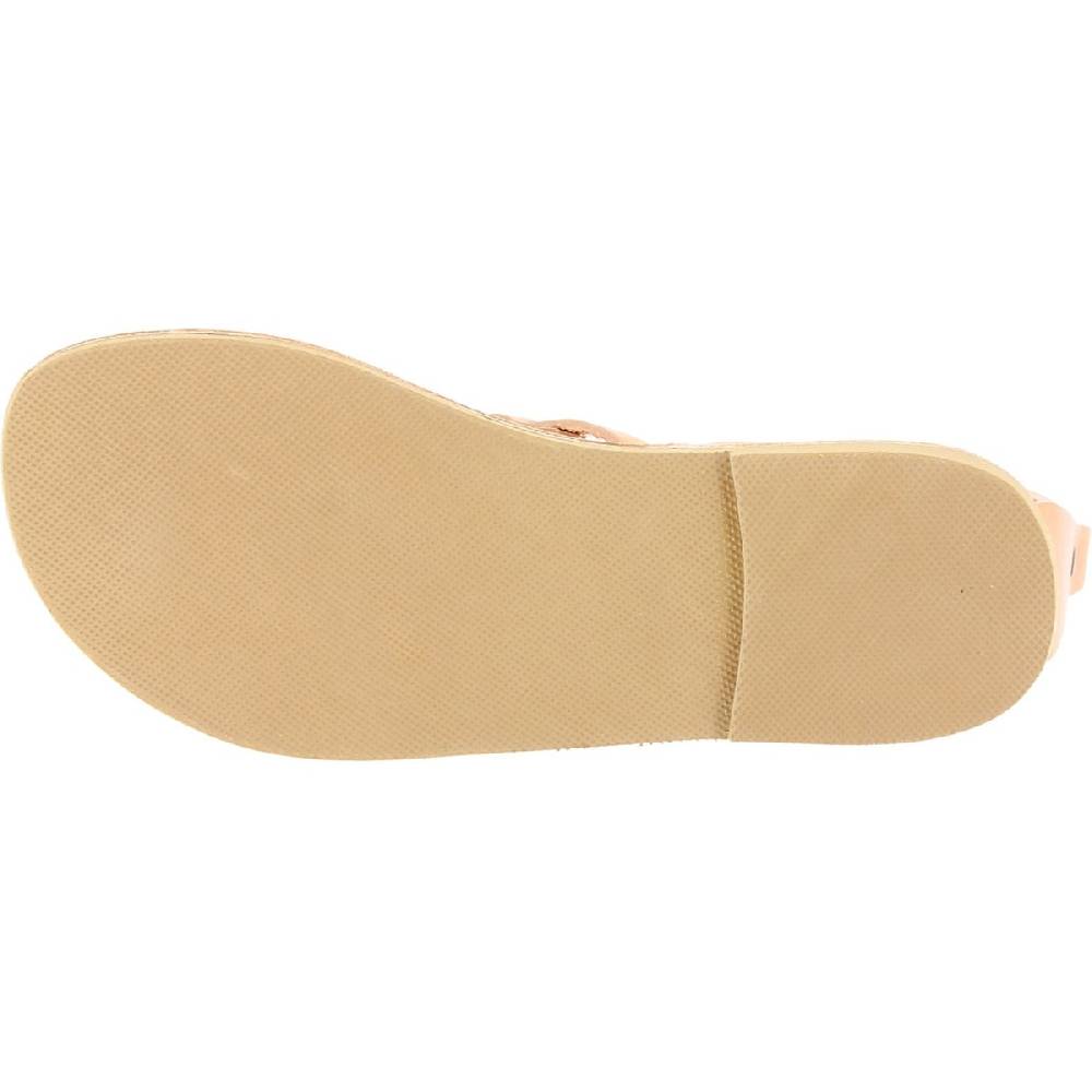 Lartigiano Del Cuoio Sandali infradito da donna con lacci incrociati fatti a mano in pelle di vitello nude In Linea