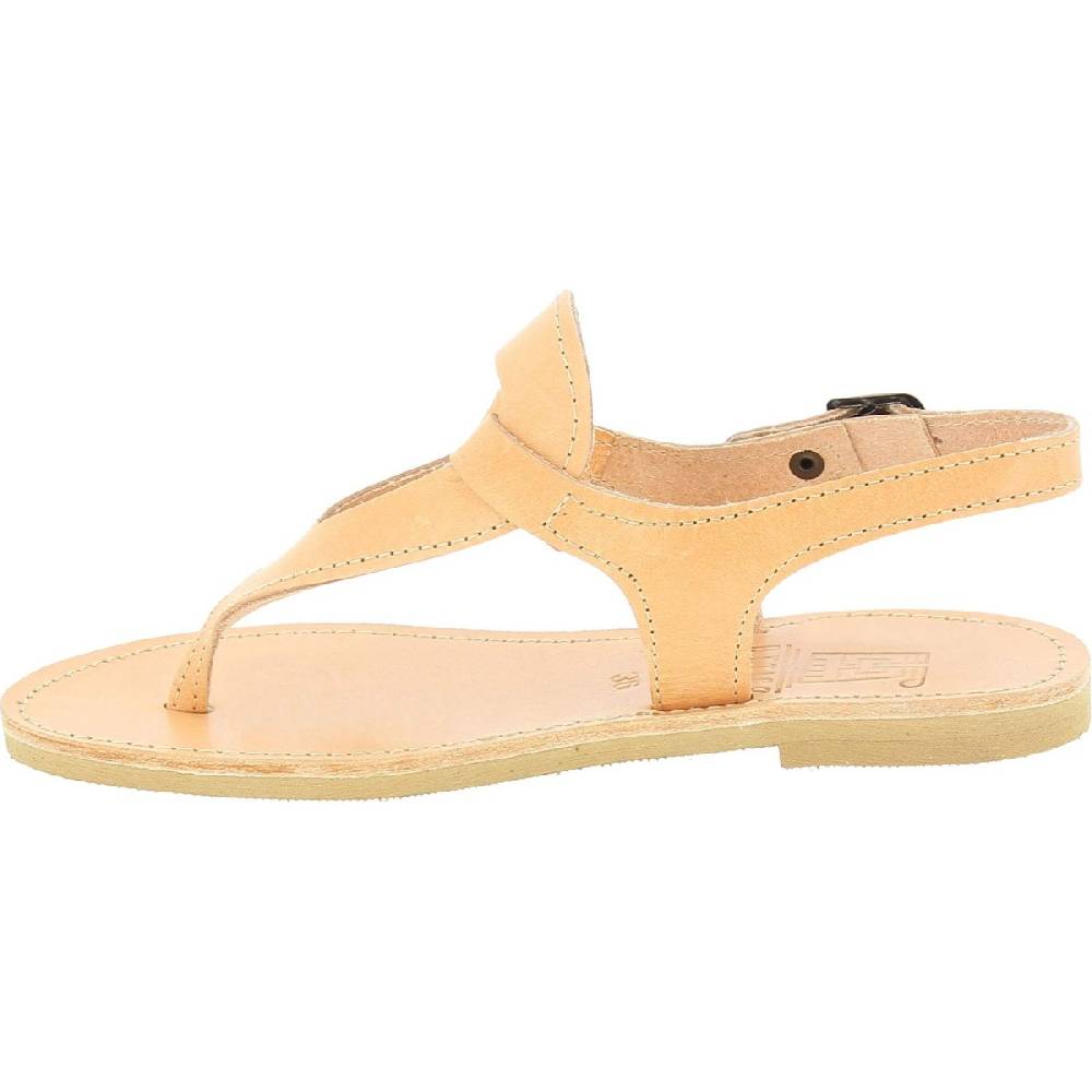 Lartigiano Del Cuoio Sandali infradito a goccia da donna fatti a mano in pelle di vitello colore nude Vendite Flash