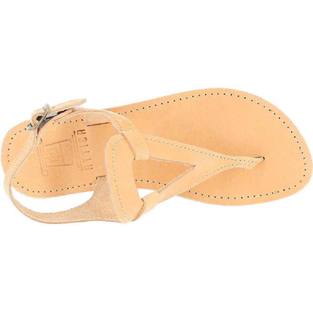 Lartigiano Del Cuoio Sandali infradito a goccia da donna fatti a mano in pelle di vitello colore nude Vendite Flash