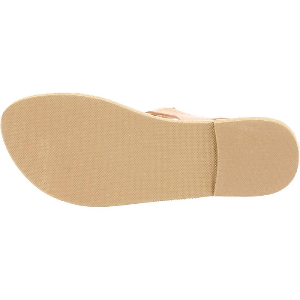 Lartigiano Del Cuoio Sandali infradito a goccia da donna fatti a mano in pelle di vitello colore nude Vendite Flash