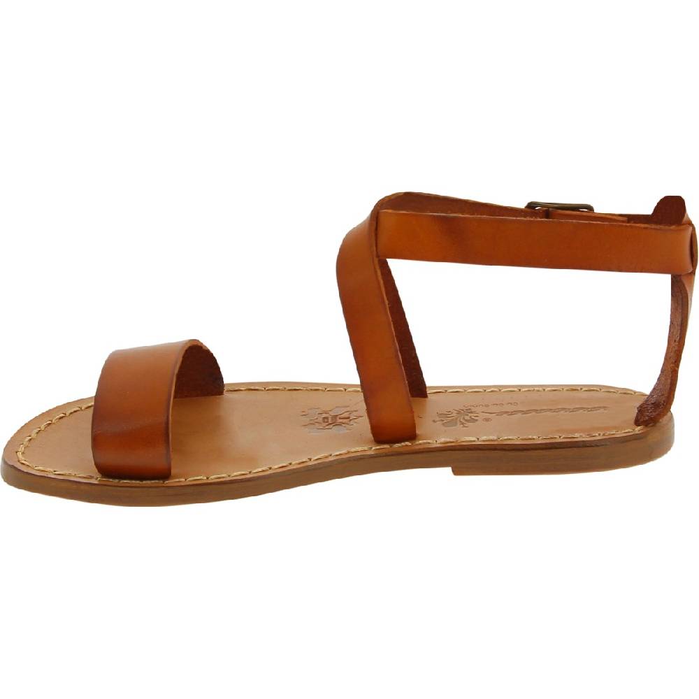 Lartigiano Del Cuoio Sandali donna in pelle color cuoio fatti a mano in Italia 2025