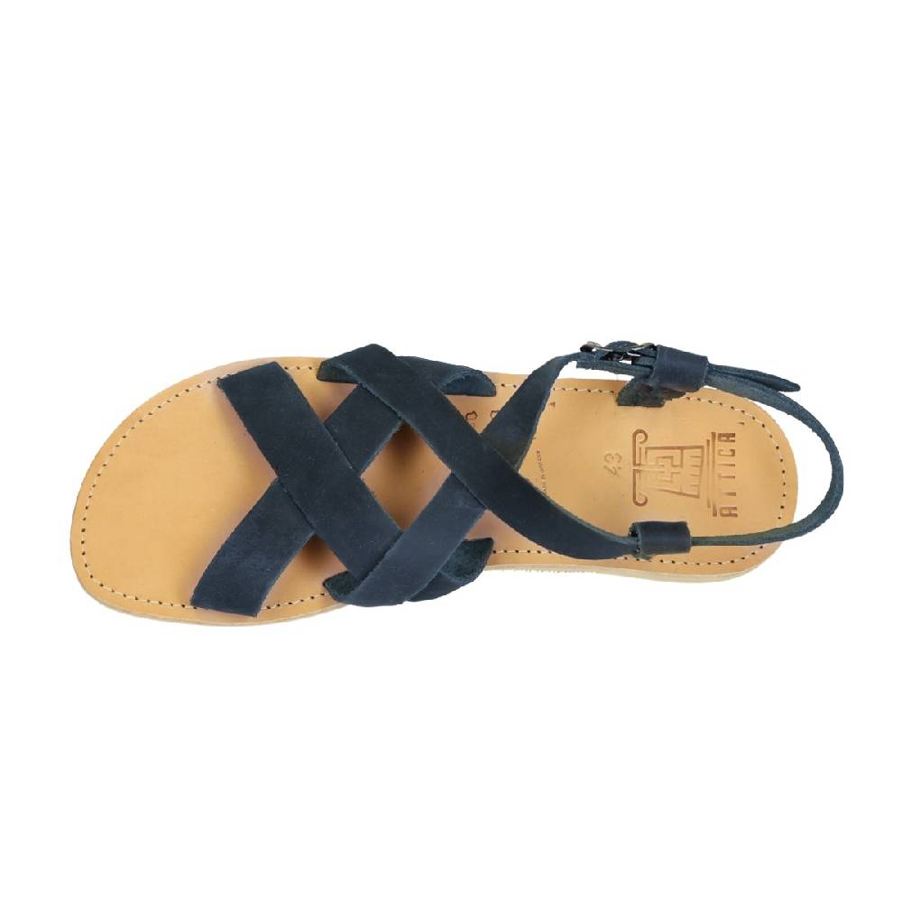 Lartigiano Del Cuoio Sandali infradito da uomo in pelle nabuk nero fatti a mano Soddisfazione Garantita