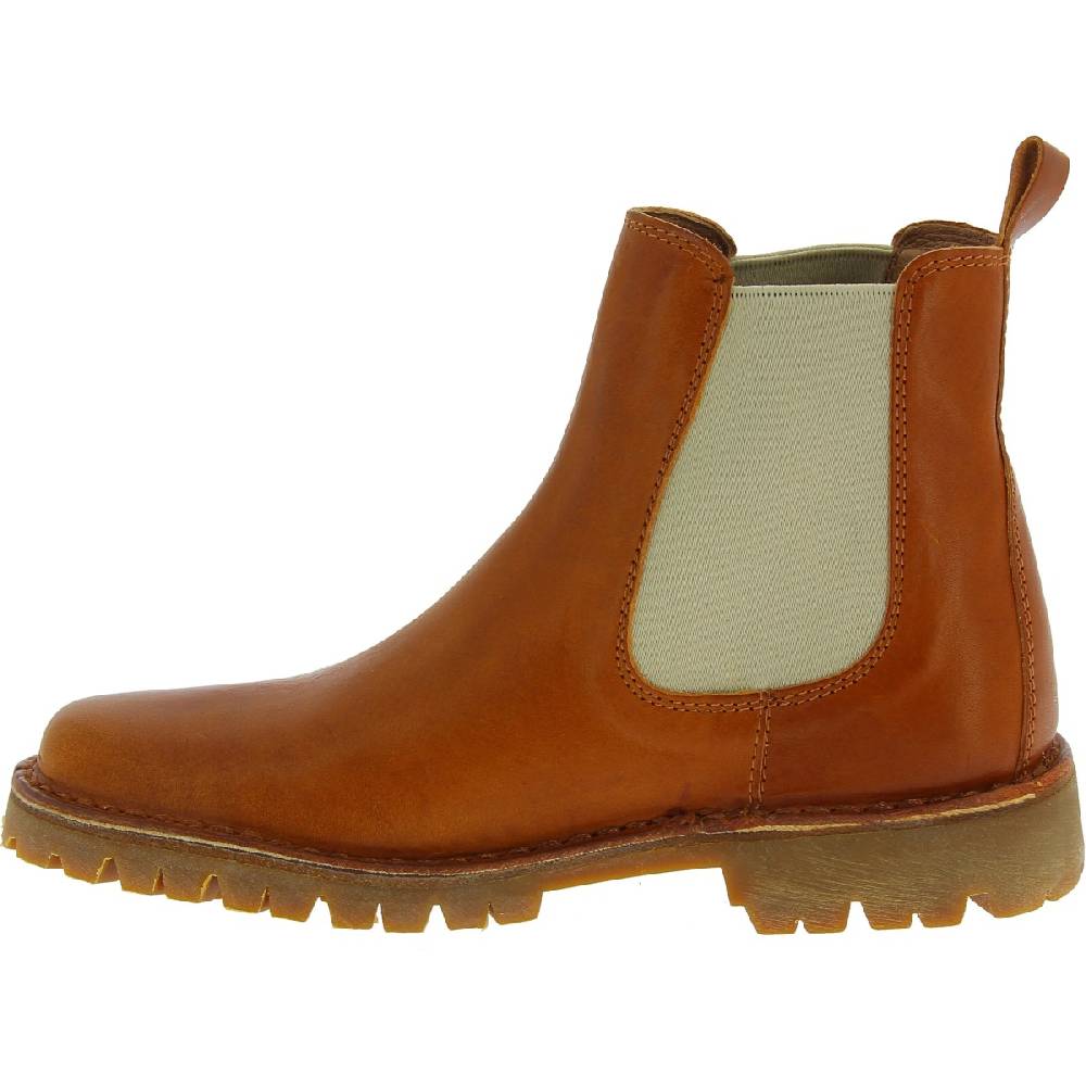 Lartigiano Del Cuoio Stivaletto beatles donna in pelle marrone e suola Vibram Novità