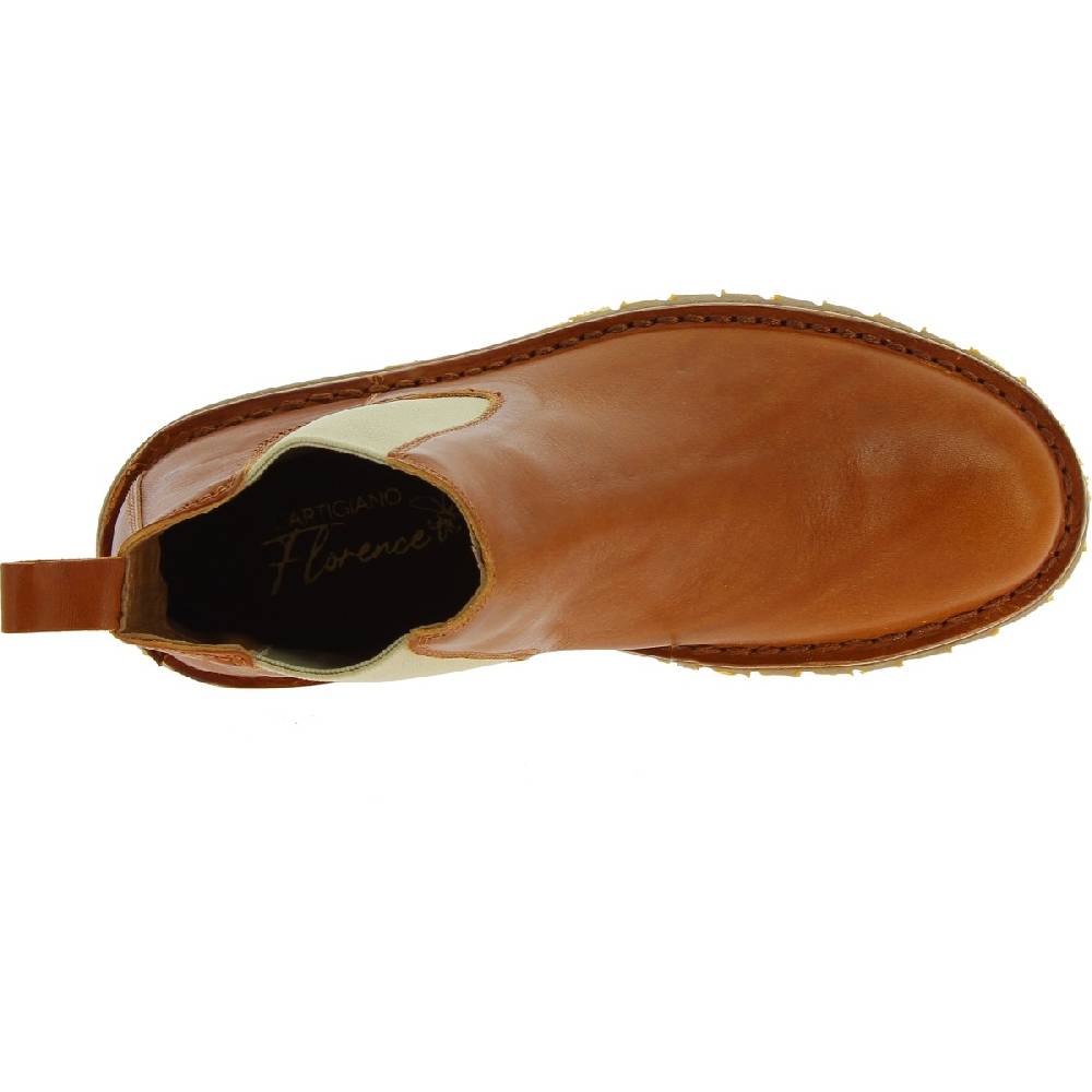 Lartigiano Del Cuoio Stivaletto beatles donna in pelle marrone e suola Vibram Novità