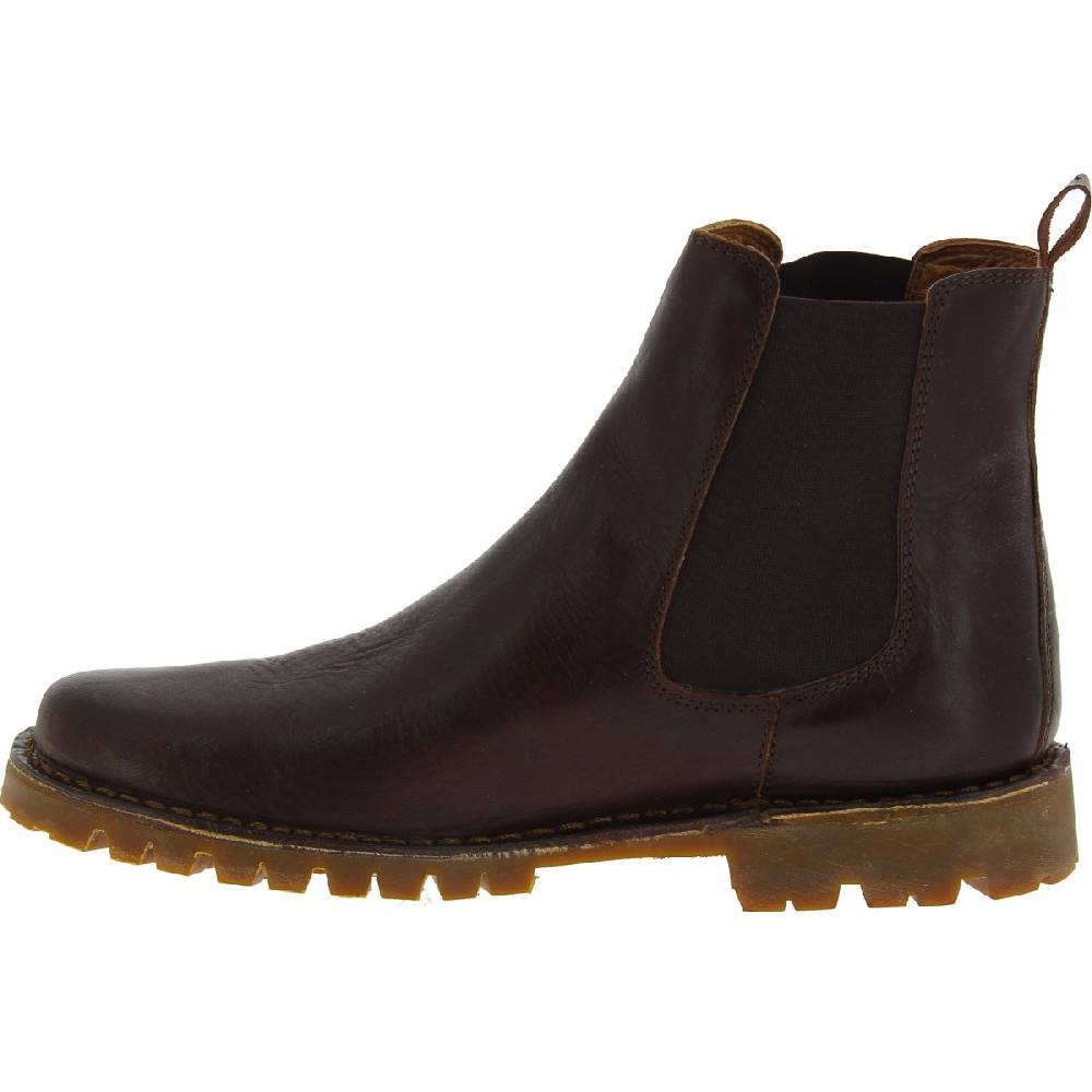Lartigiano Del Cuoio Stivaletto beatles in pelle marrone scuro e suola Vibram Vendite Flash