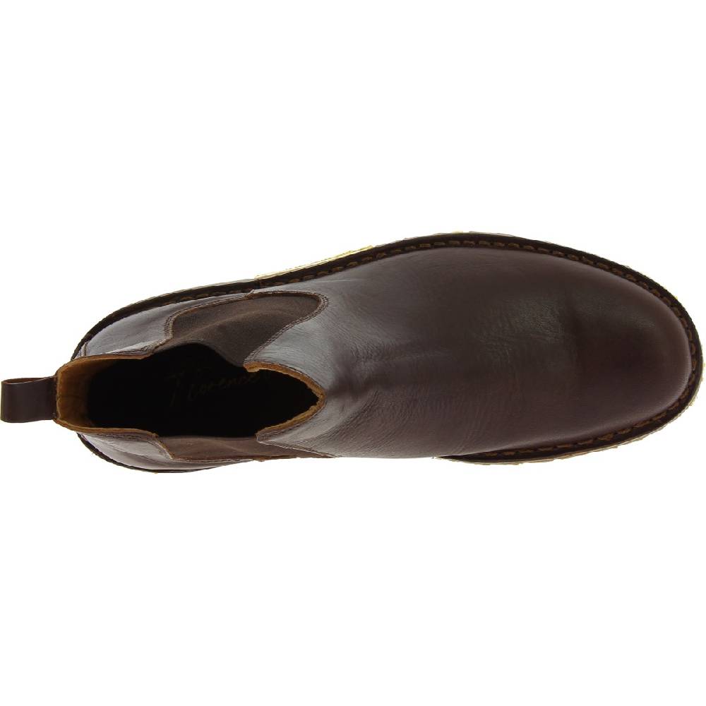 Lartigiano Del Cuoio Stivaletto beatles in pelle marrone scuro e suola Vibram Vendite Flash