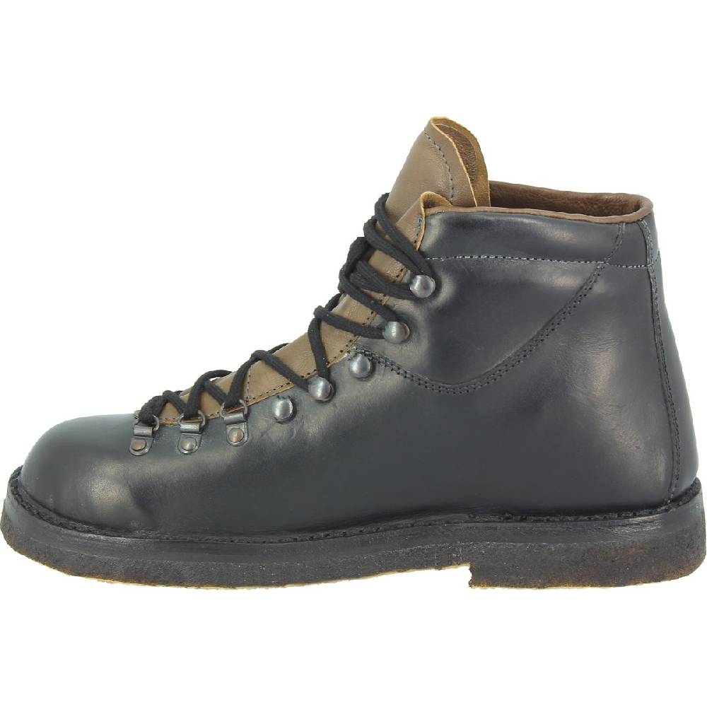 Lartigiano Del Cuoio Stivale da montagna unisex color nero con suola in caucciù Moda