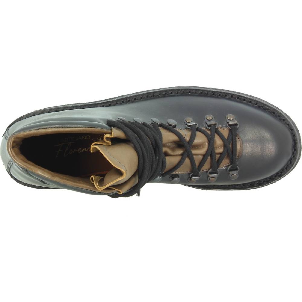 Lartigiano Del Cuoio Stivale da montagna unisex color nero con suola in caucciù Moda