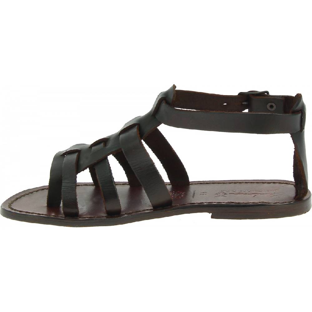 Lartigiano Del Cuoio Sandali donna in pelle colore testa di moro artigianali Shopping online