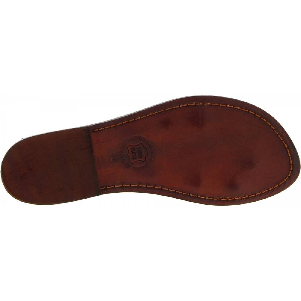 Lartigiano Del Cuoio Sandali donna in pelle colore testa di moro artigianali Shopping online