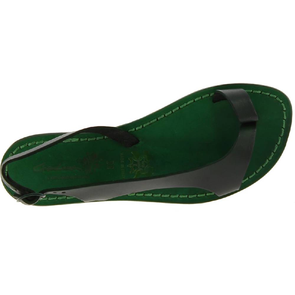 Lartigiano Del Cuoio Sandali infradito da donna artigianali in pelle verde Vendite stagionali