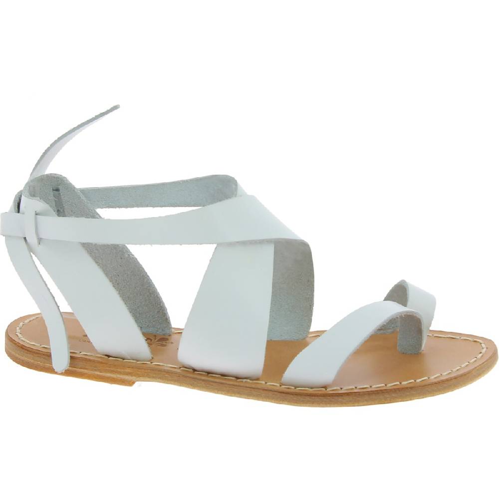 Lartigiano Del Cuoio Sandali donna fatti a mano in pelle colore bianco Black Friday