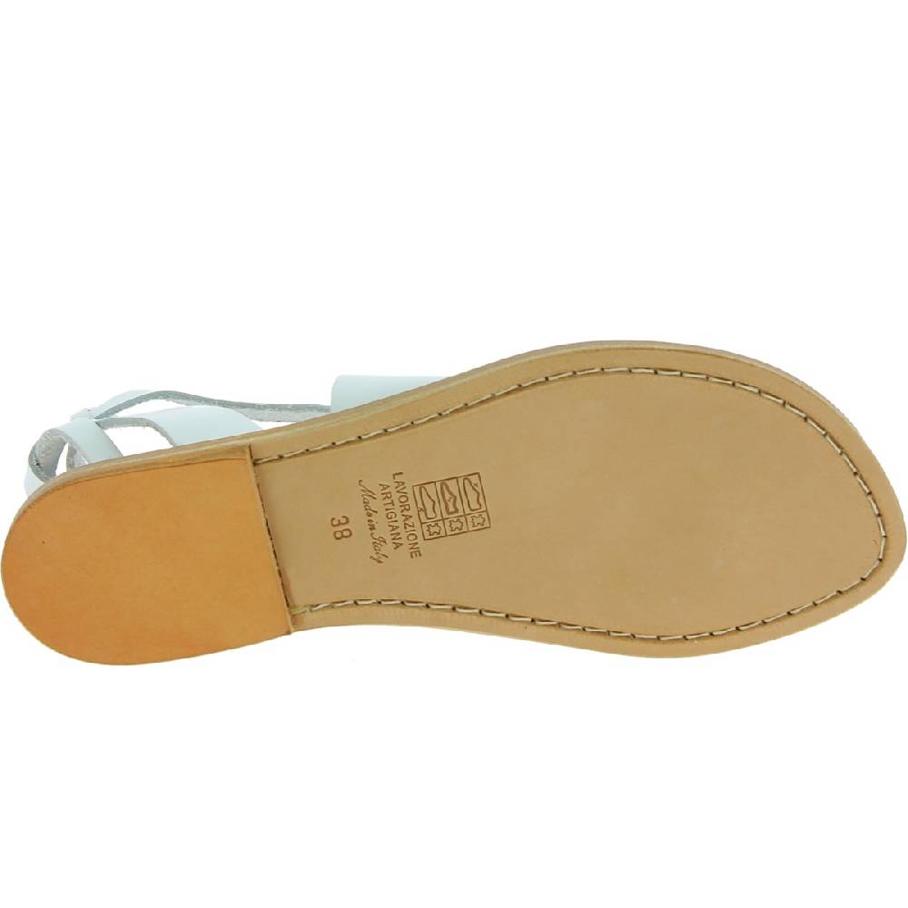 Lartigiano Del Cuoio Sandali donna fatti a mano in pelle colore bianco Black Friday