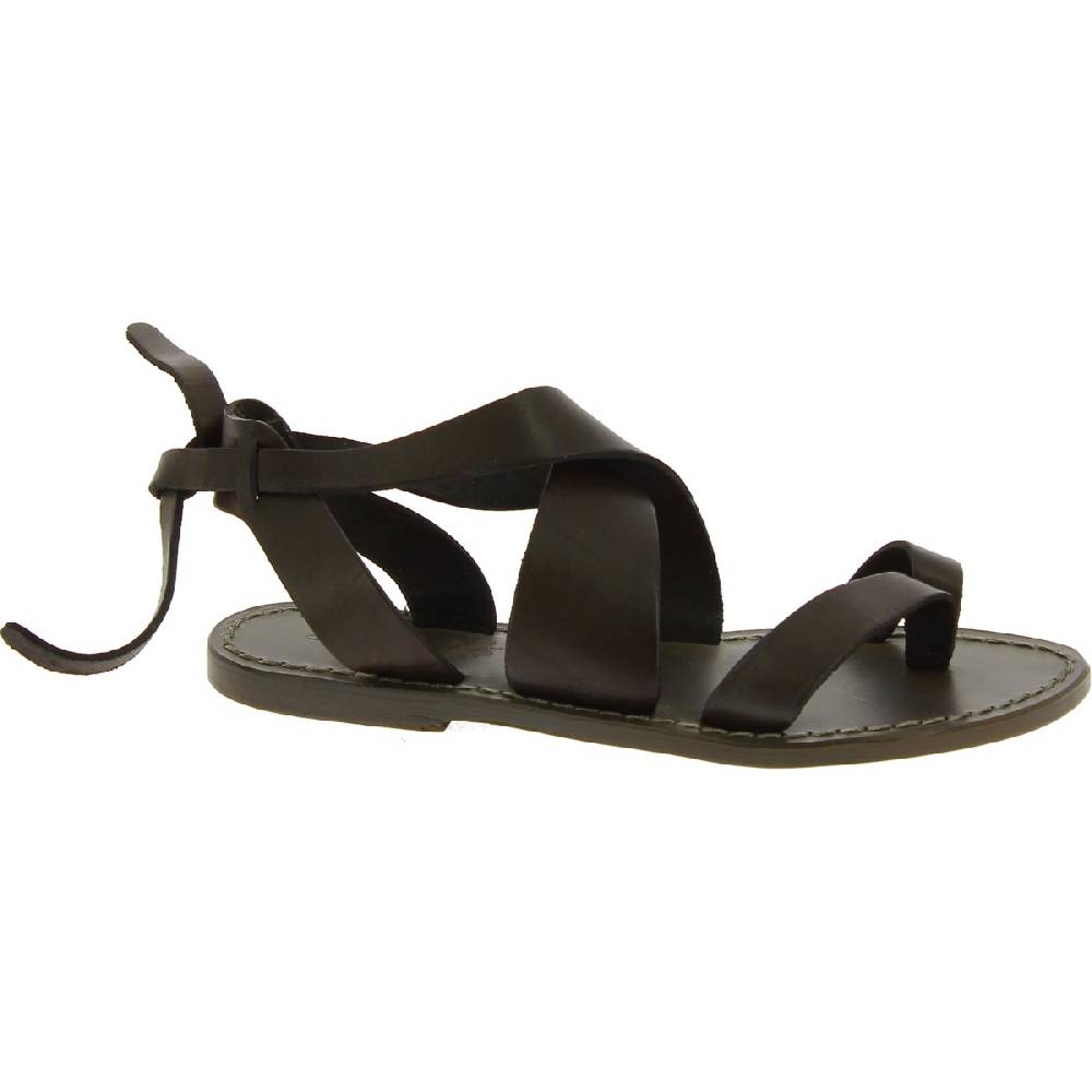 Lartigiano Del Cuoio Sandali donna in pelle color fango fatti a mano in Italia Offerta natalizia