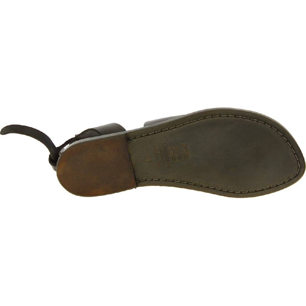 Lartigiano Del Cuoio Sandali donna in pelle color fango fatti a mano in Italia Offerta natalizia