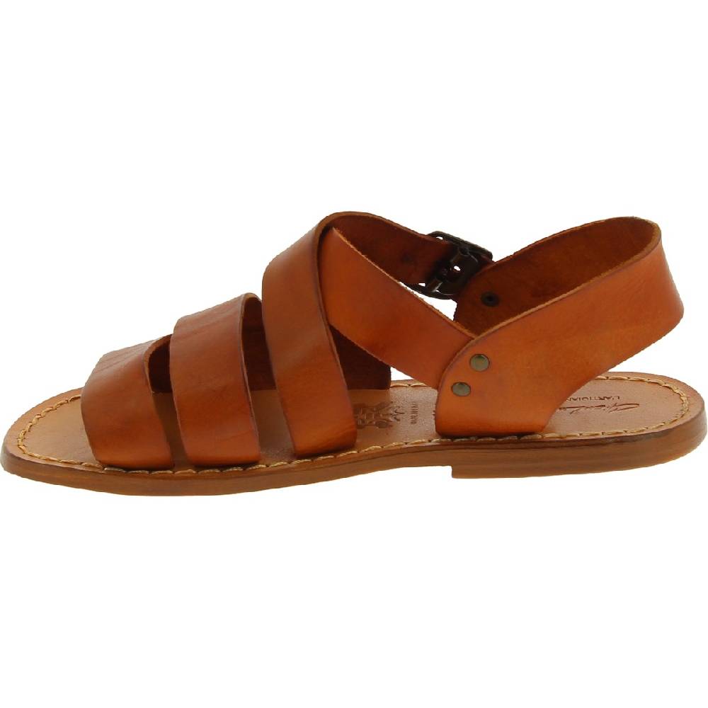 Lartigiano Del Cuoio Sandali da uomo in pelle color cuoio fatti a mano in Italia Offerta Pasqua