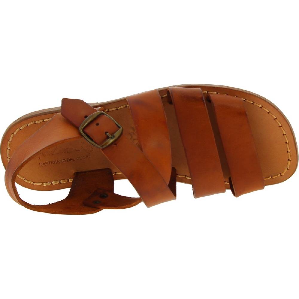 Lartigiano Del Cuoio Sandali da uomo in pelle color cuoio fatti a mano in Italia Offerta Pasqua