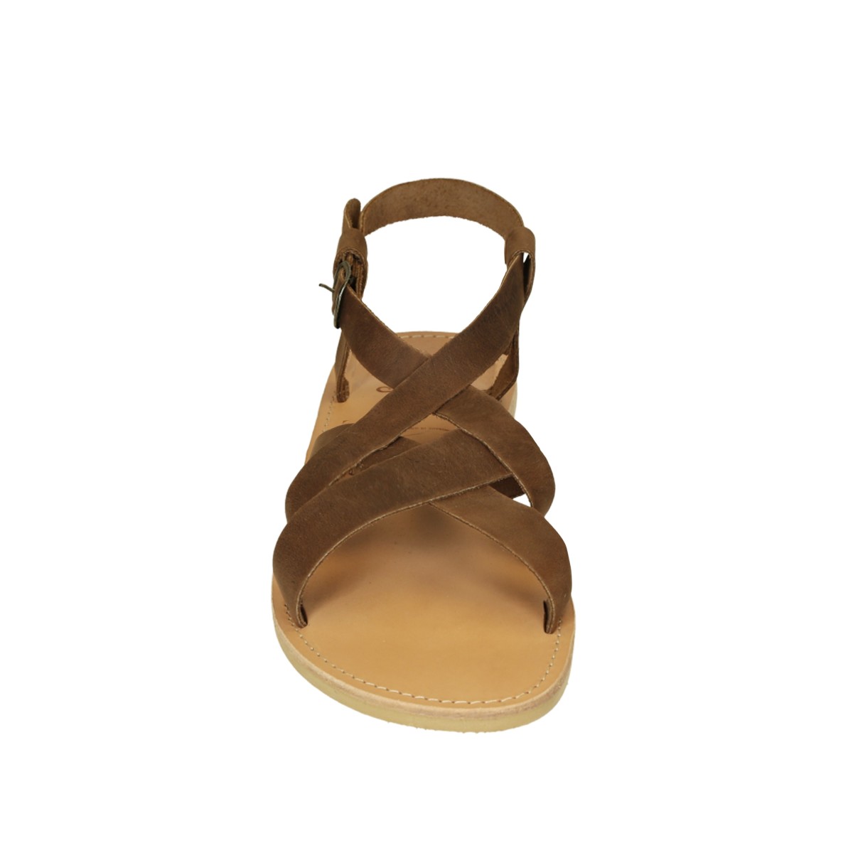 Lartigiano Del Cuoio Sandali infradito da uomo in pelle nabuk marrone fatti a mano Online Outlet